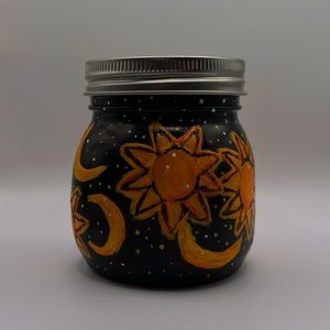 Sun and Moon Stash Jar